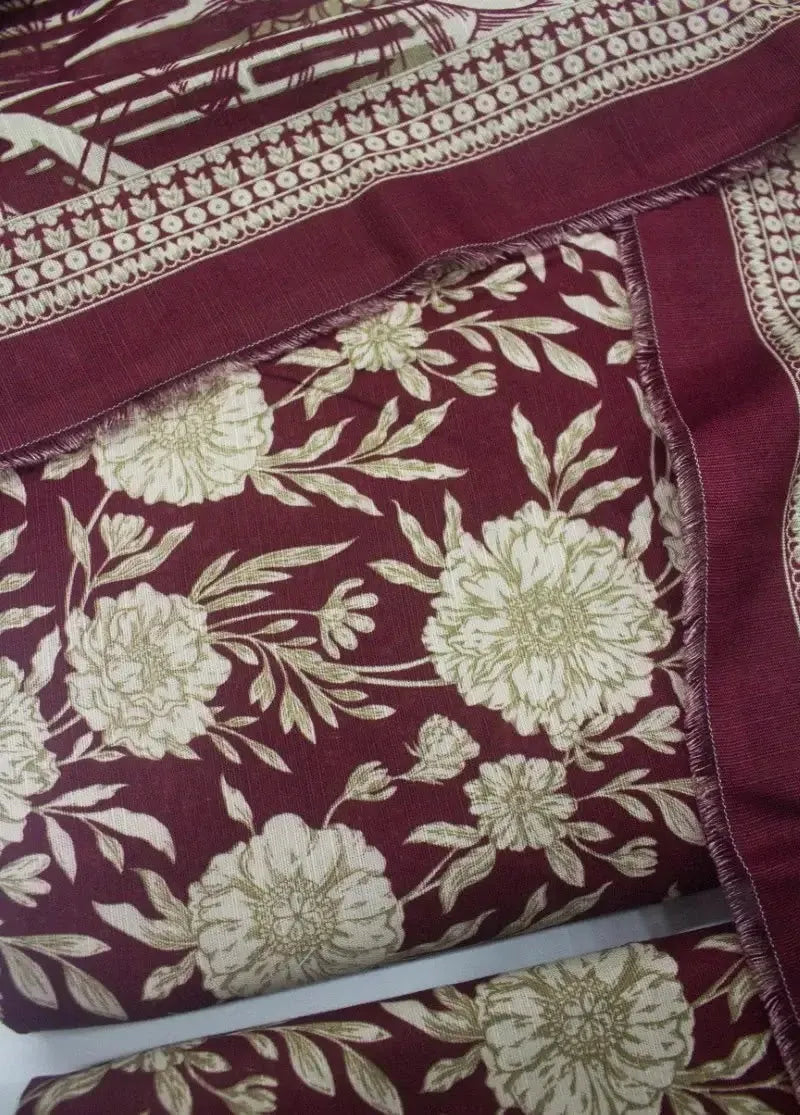 DPC-0750- 3 Piece Cotton Printed UnStitched Suit