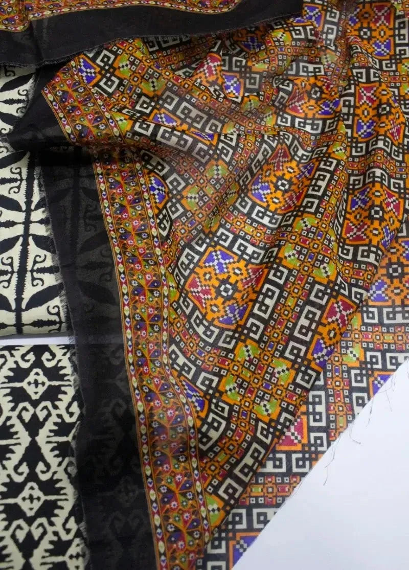 DPC-0752- 3 Piece Cotton Printed UnStitched Suit