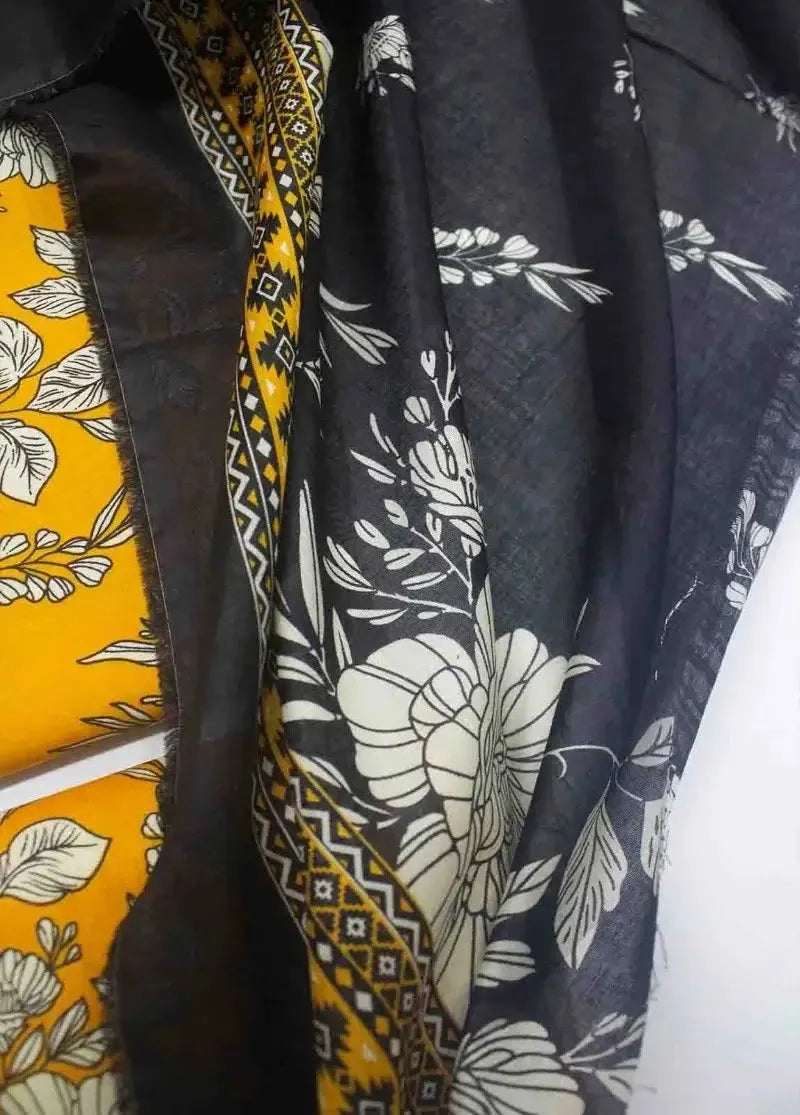 DPC-0754- 3 Piece Cotton Printed UnStitched Suit