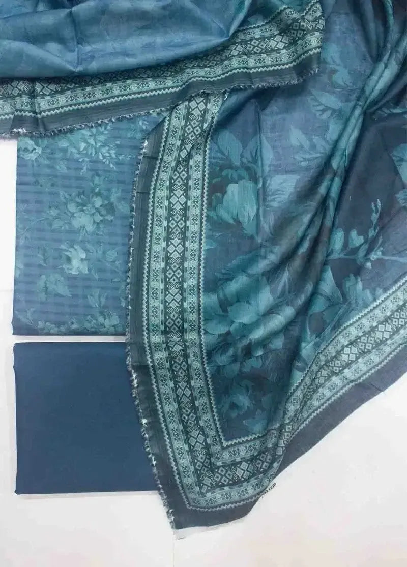 DPC-0756- 3 Piece Cotton Printed UnStitched Suit