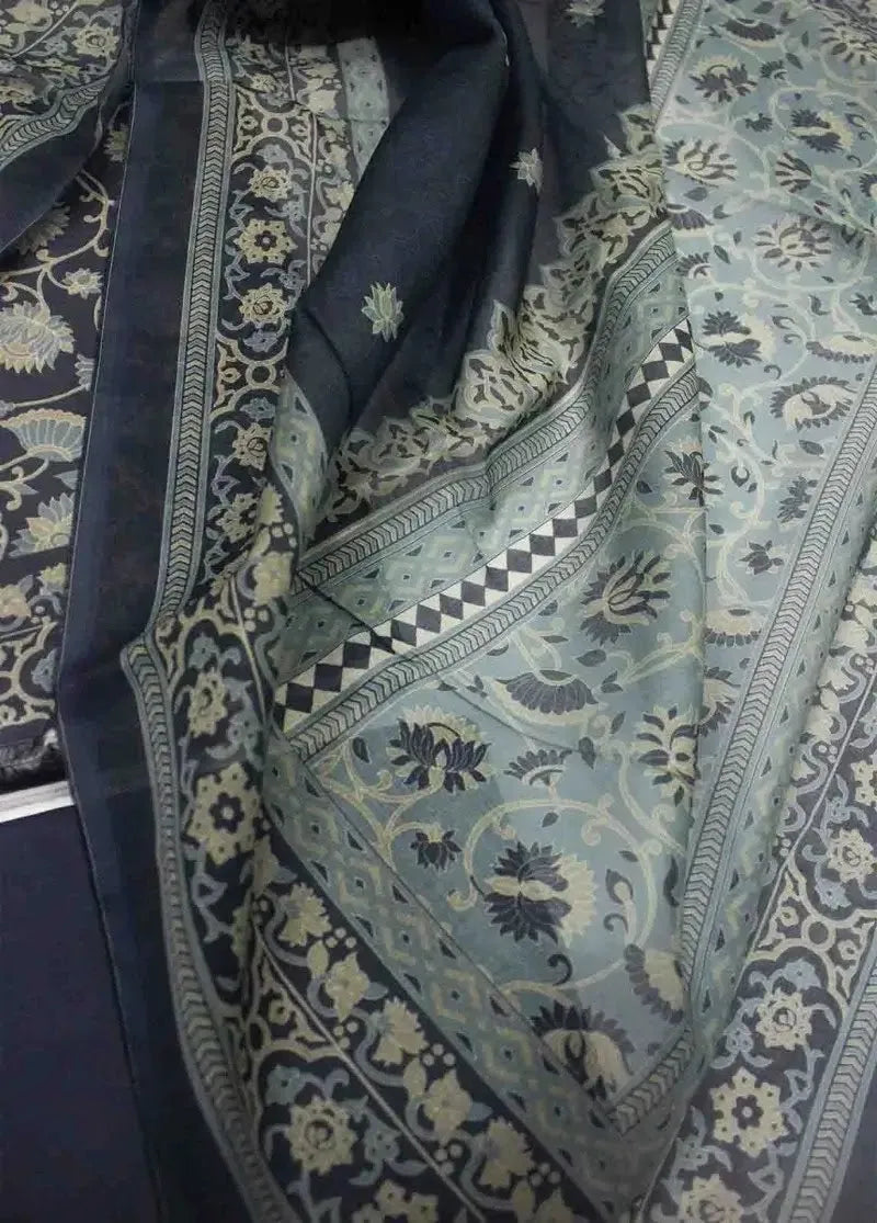 DPC-0758- 3 Piece Cotton Printed UnStitched Suit