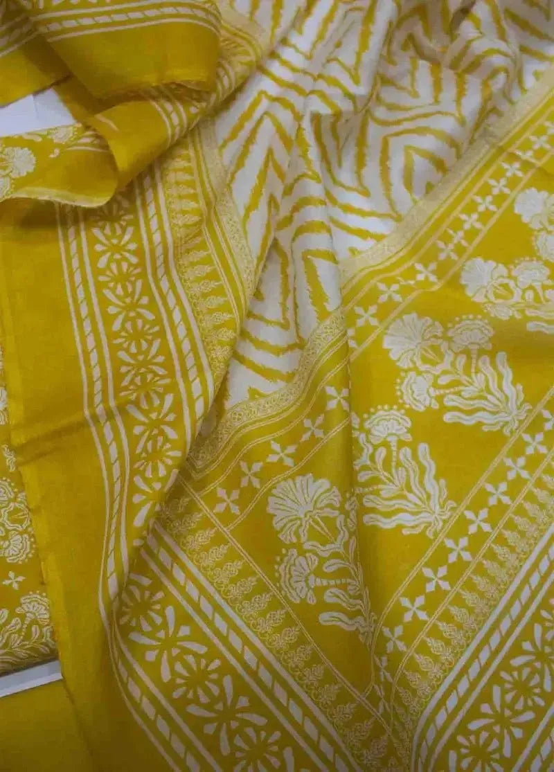 DPC-0759- 3 Piece Cotton Printed UnStitched Suit