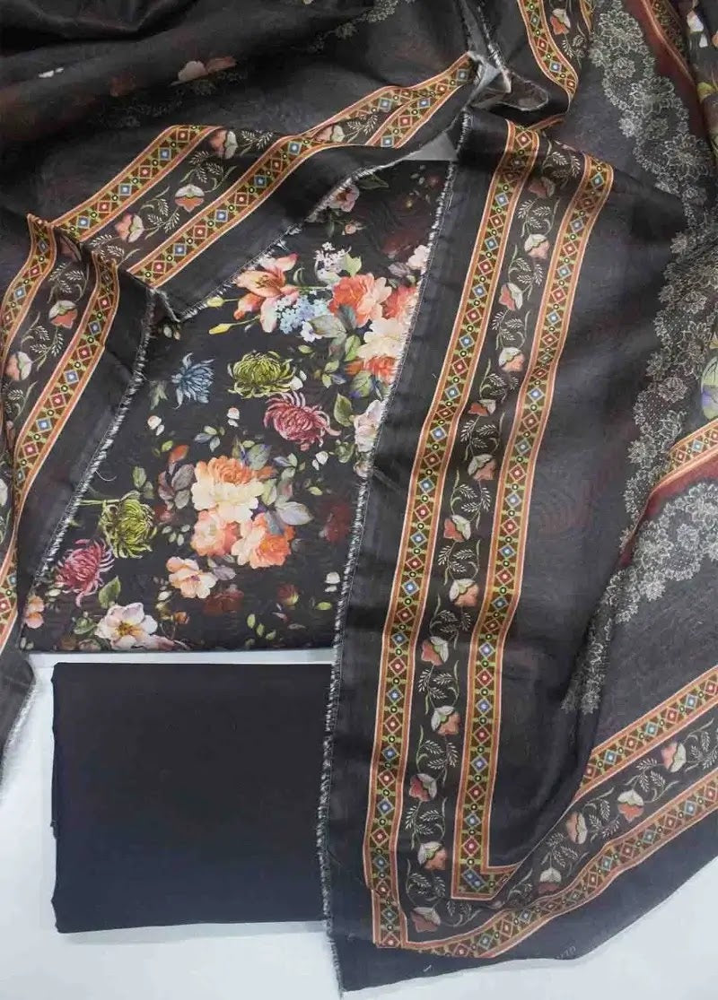 DPC-0761- 3 Piece Cotton Printed UnStitched Suit