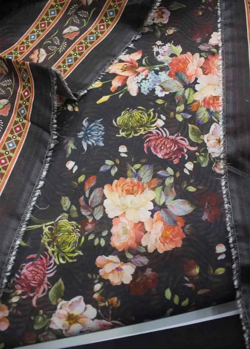 DPC-0761- 3 Piece Cotton Printed UnStitched Suit