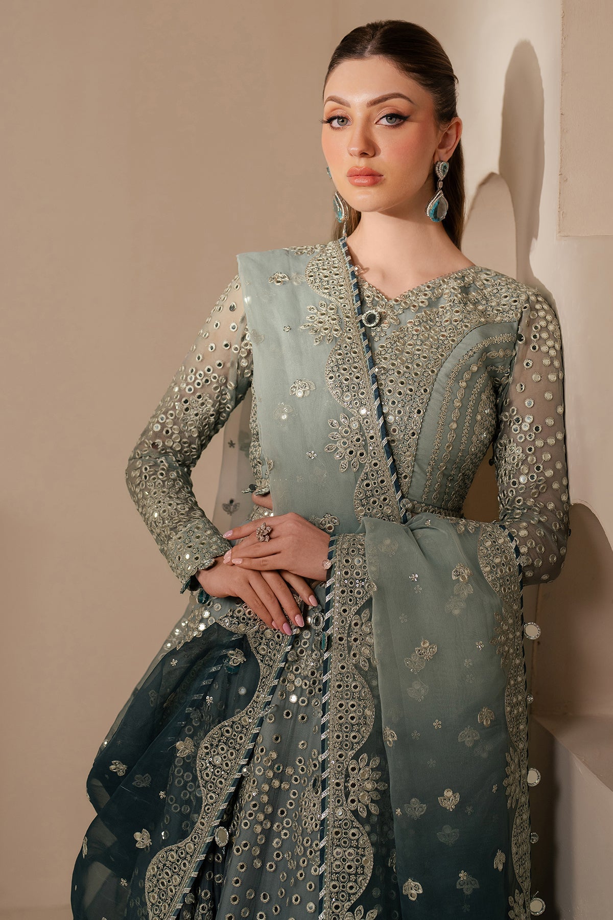 EMBROIDERED CHIFFON UC-3115