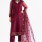 3-PC Embroidered Organza Shirt with Organza Dupatta and Trouser CMA-4-048