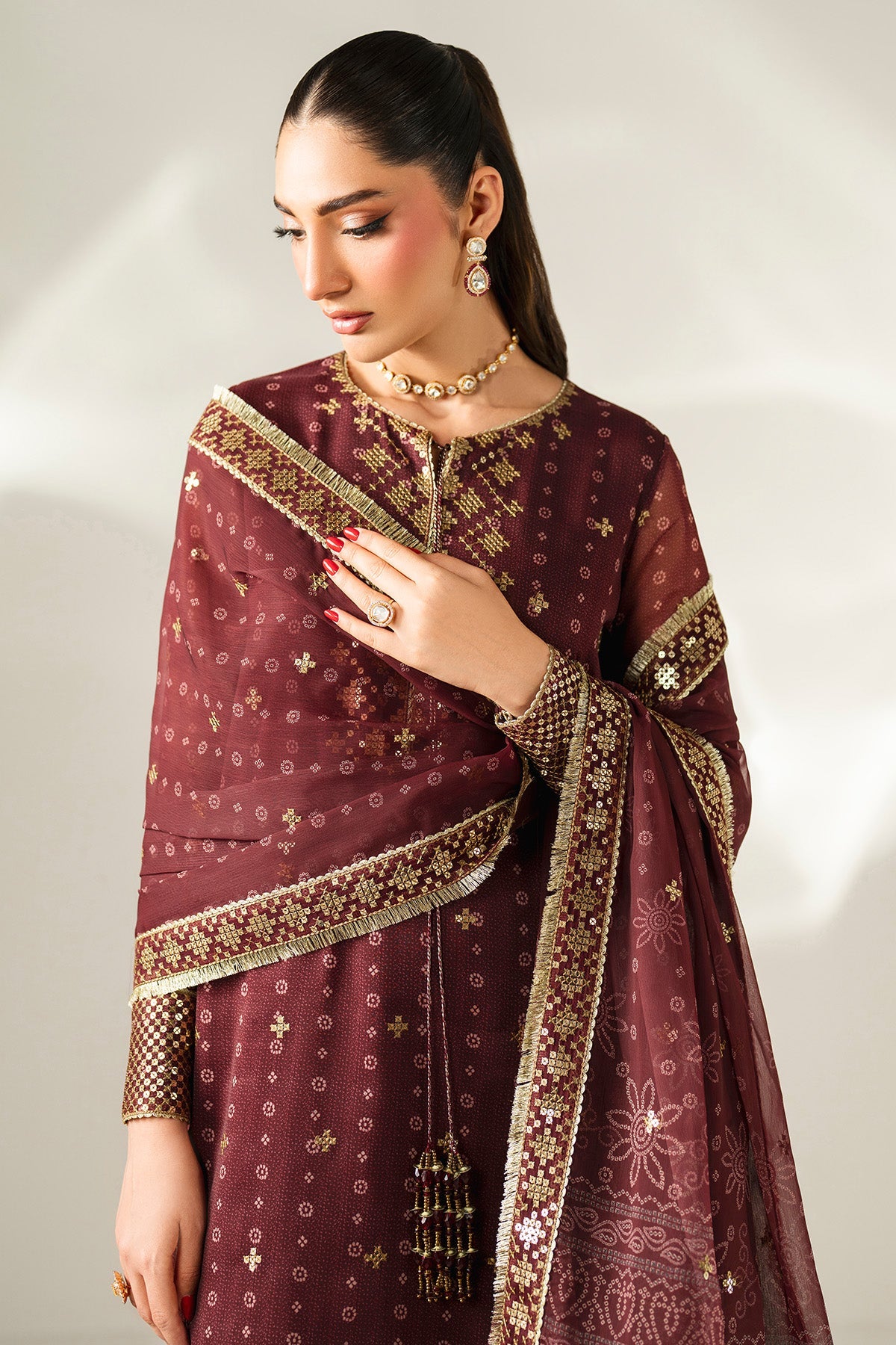 EMBROIDERED CHIFFON UC-3085