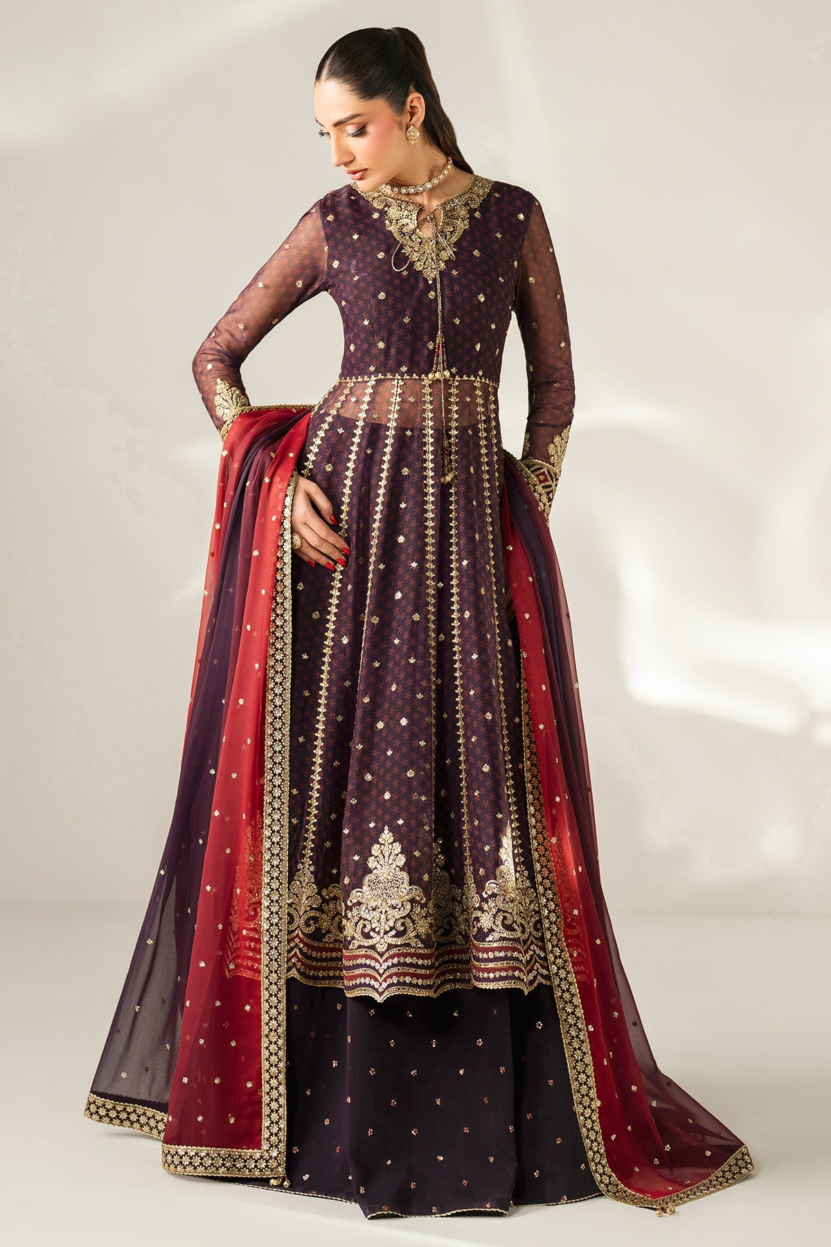 EMBROIDERED CHIFFON UC-3088