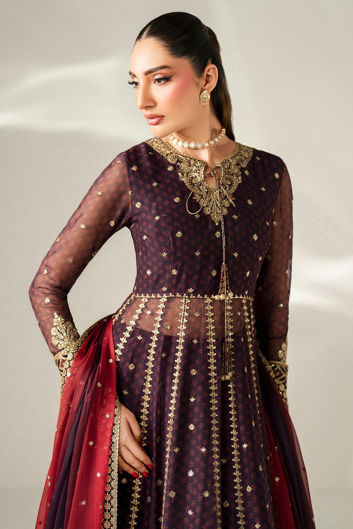 EMBROIDERED CHIFFON UC-3088