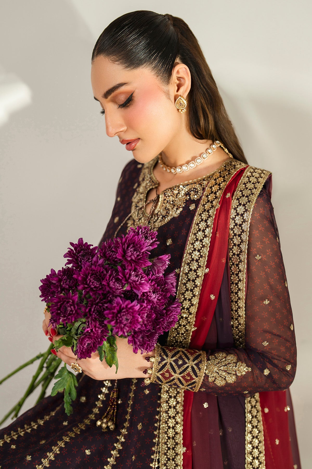 EMBROIDERED CHIFFON UC-3088