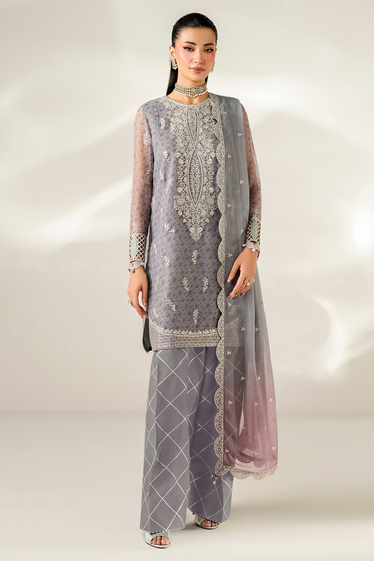 EMBROIDERED CHIFFON UC-3095