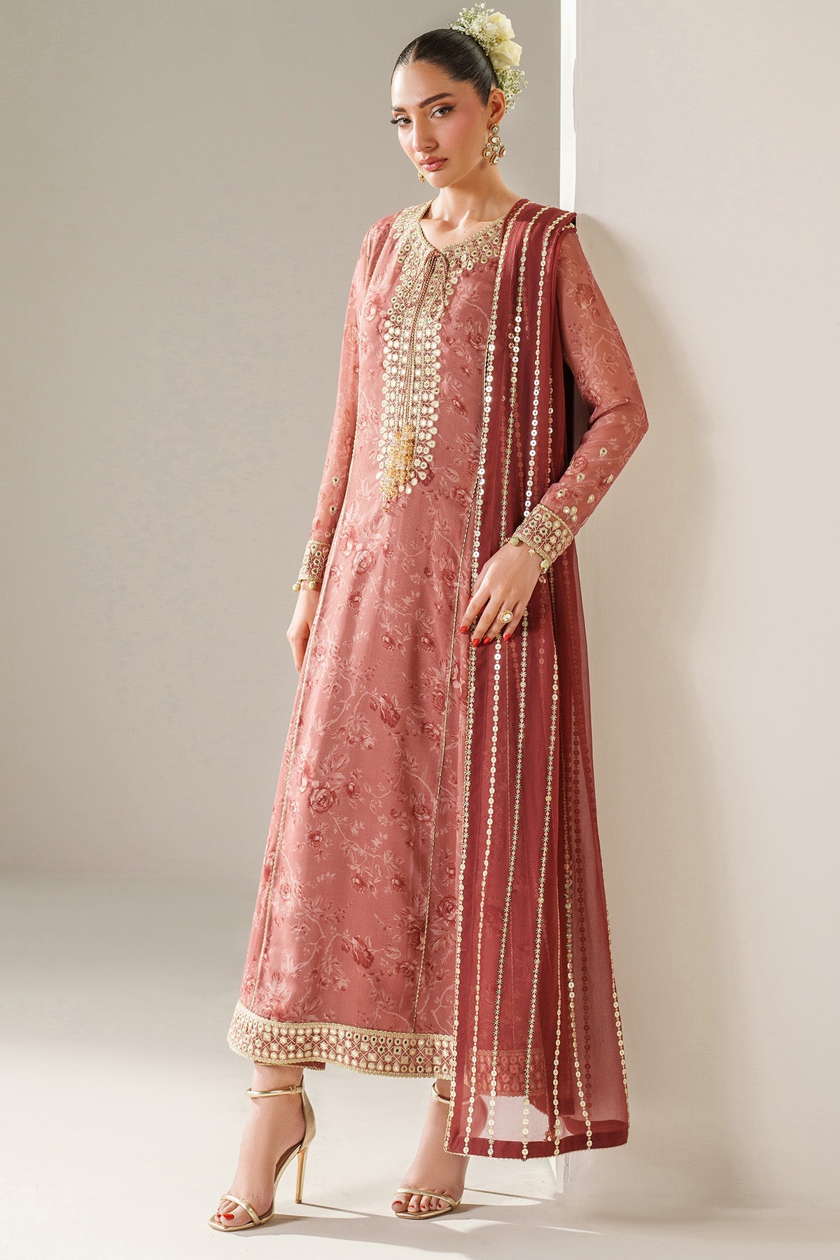 EMBROIDERED CHIFFON UC-3087