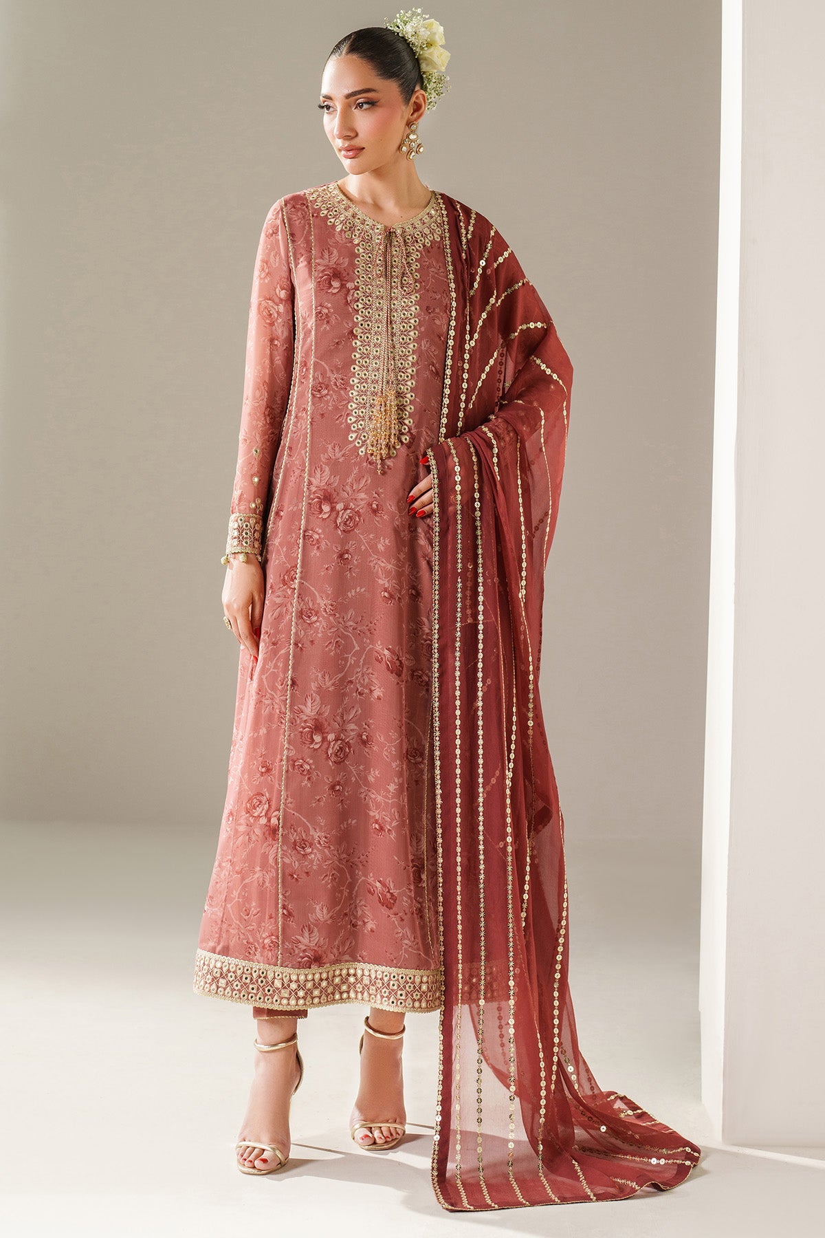 EMBROIDERED CHIFFON UC-3087