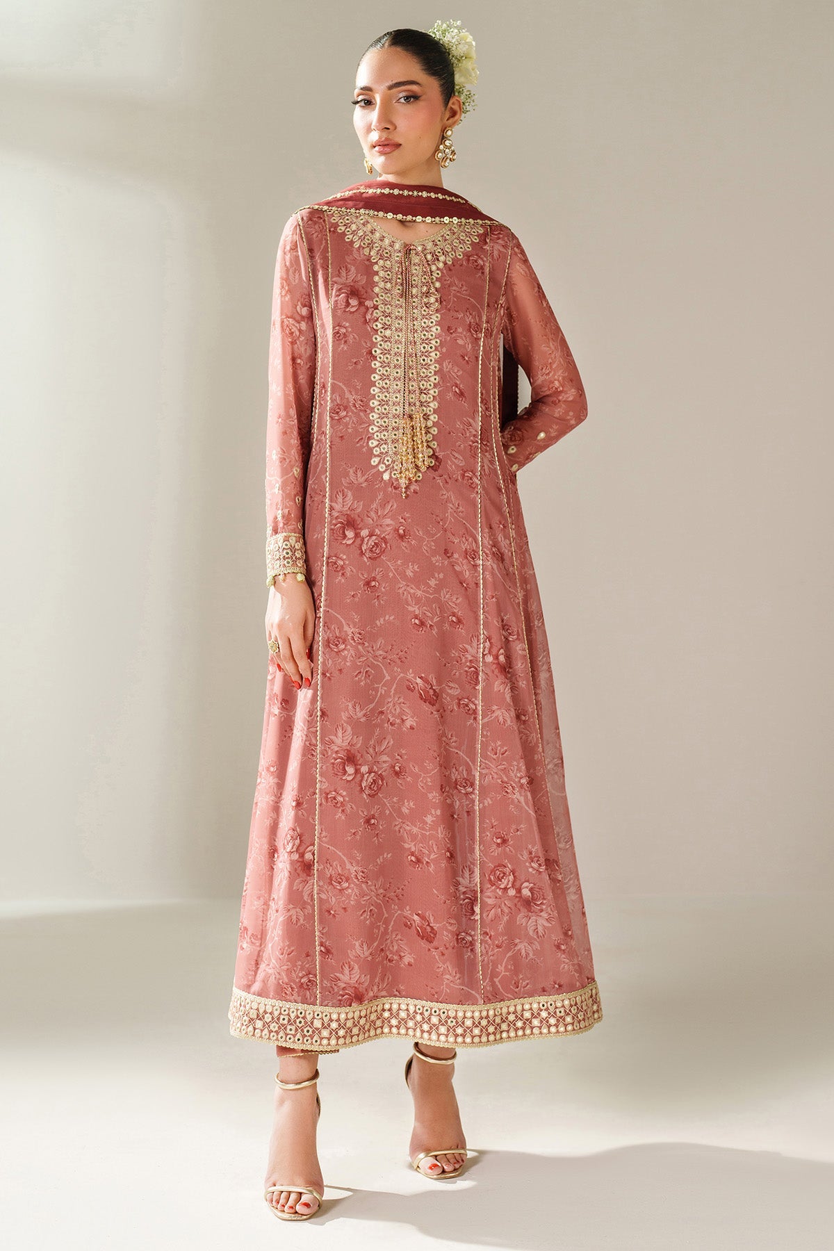 EMBROIDERED CHIFFON UC-3087