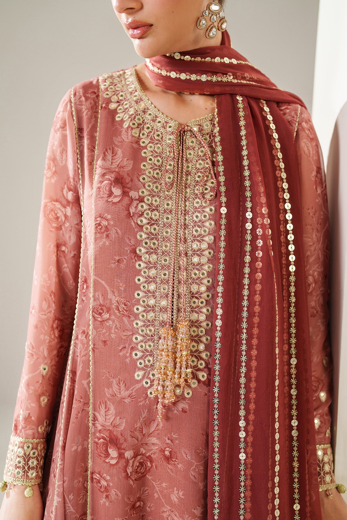 EMBROIDERED CHIFFON UC-3087
