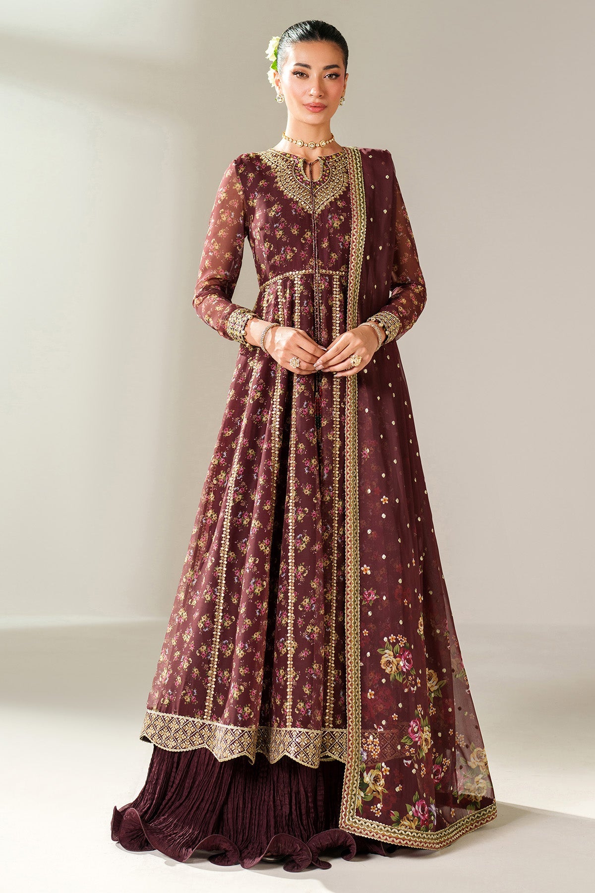 EMBROIDERED CHIFFON UC-3092