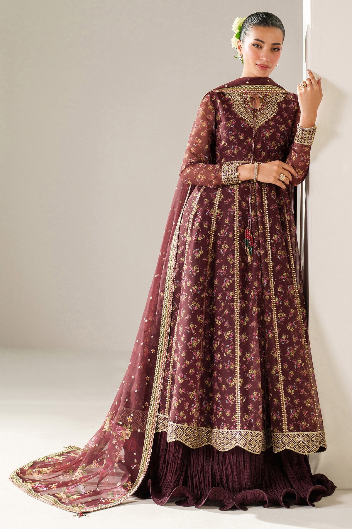 EMBROIDERED CHIFFON UC-3092