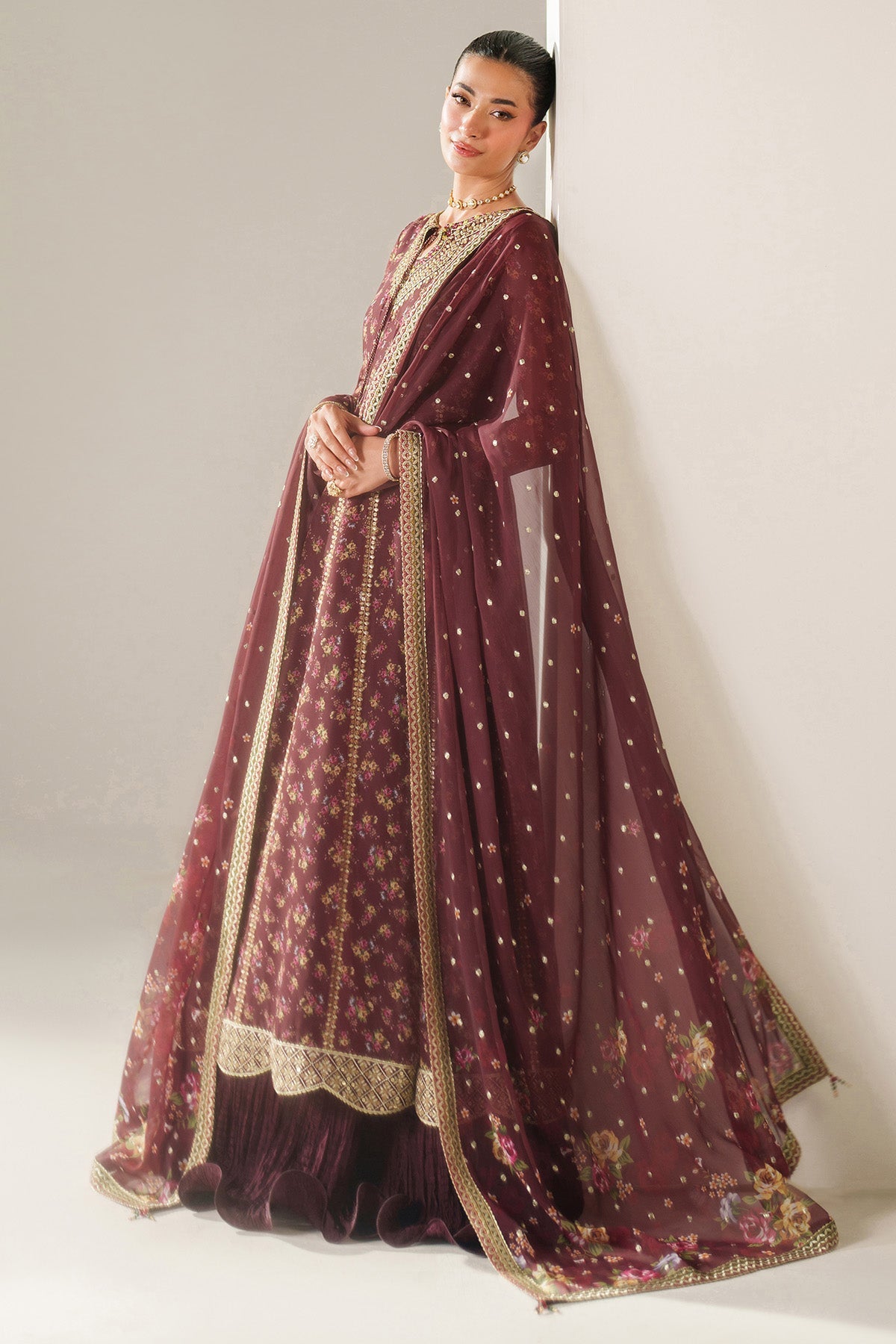 EMBROIDERED CHIFFON UC-3092
