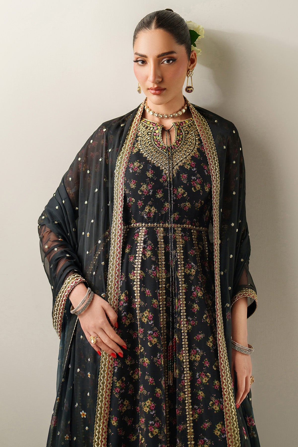 EMBROIDERED CHIFFON UC-3091