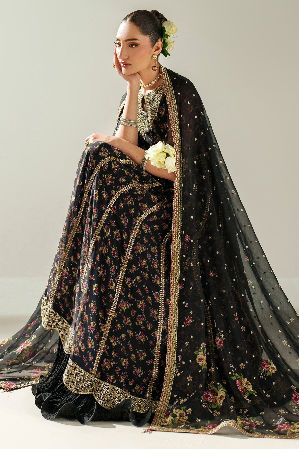 EMBROIDERED CHIFFON UC-3091