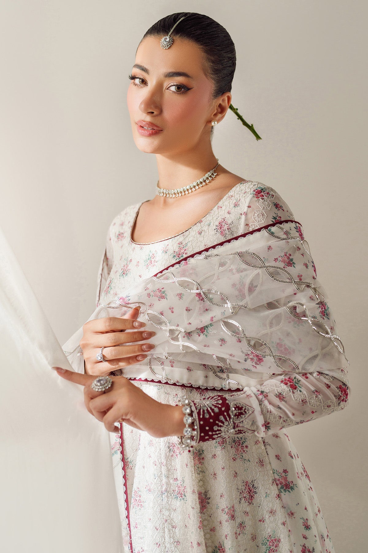 EMBROIDERED CHIFFON UC-3094