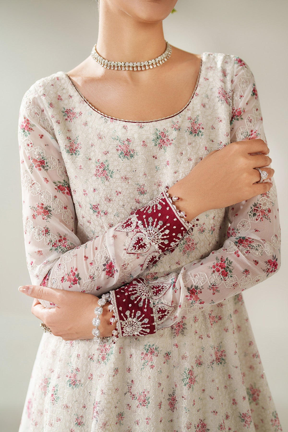 EMBROIDERED CHIFFON UC-3094