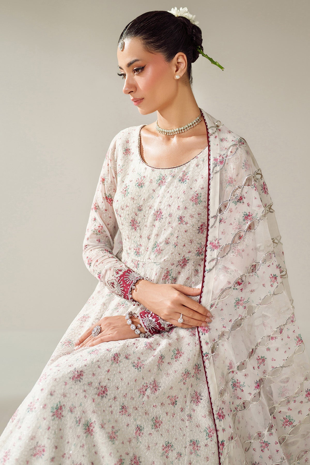 EMBROIDERED CHIFFON UC-3094