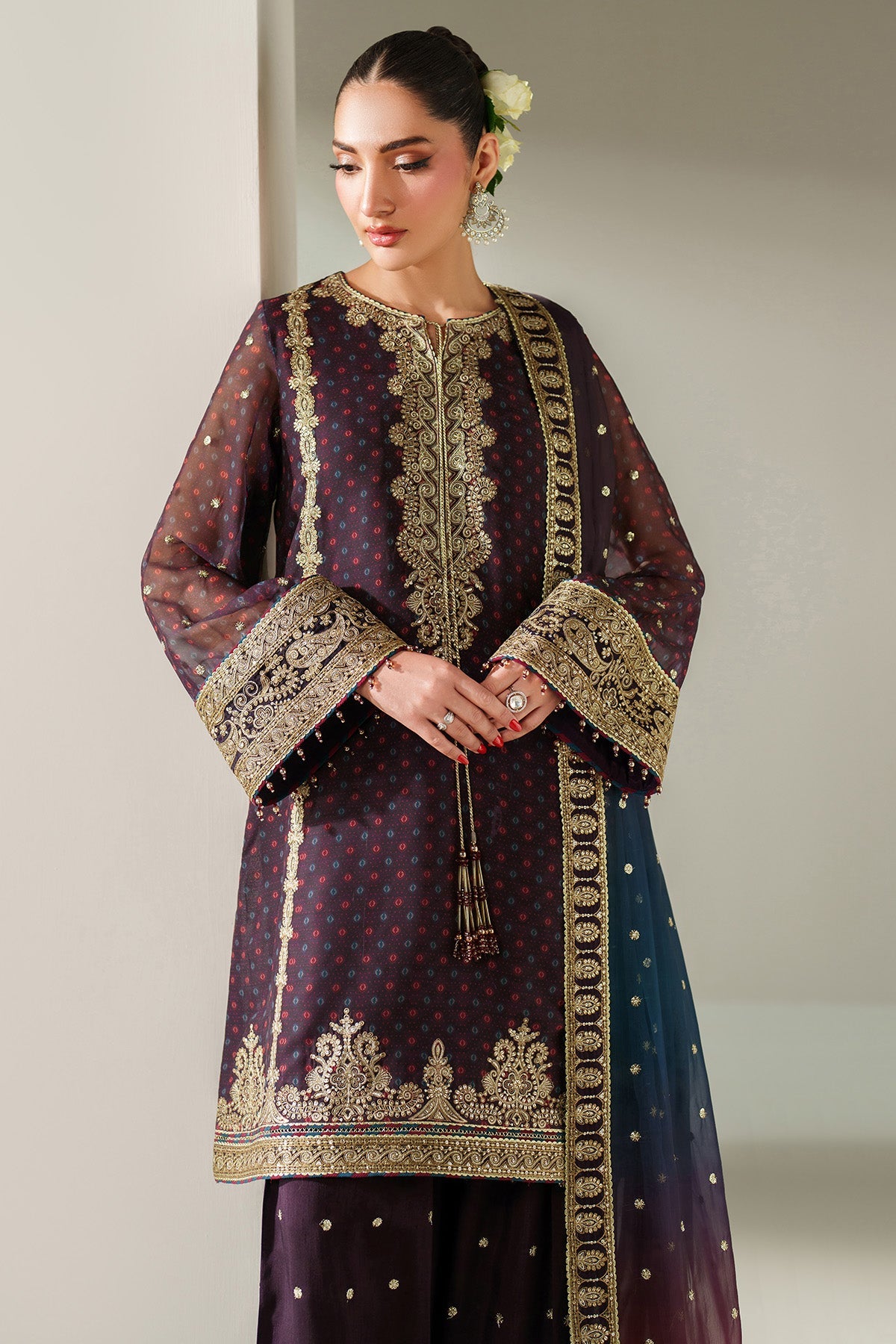 EMBROIDERED CHIFFON UC-3086