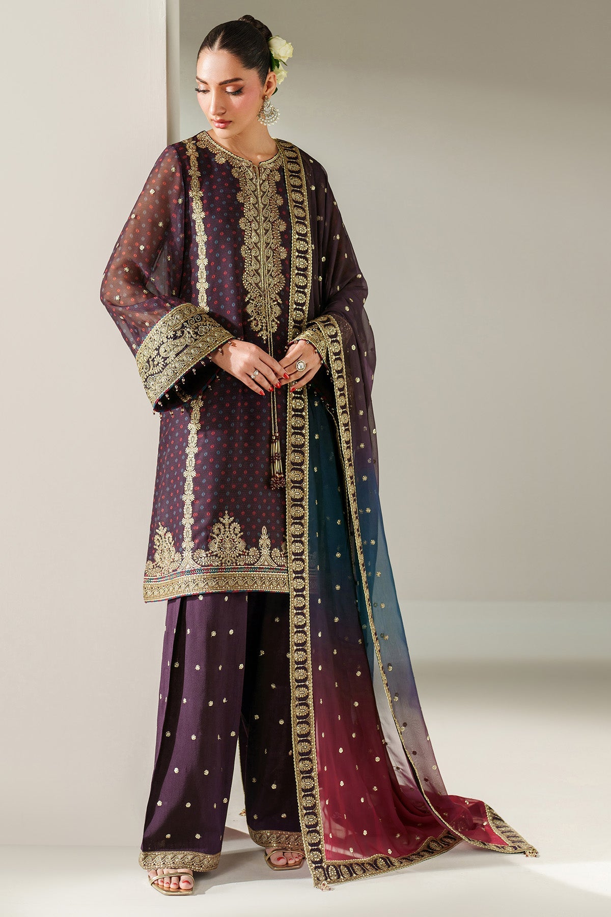 EMBROIDERED CHIFFON UC-3086