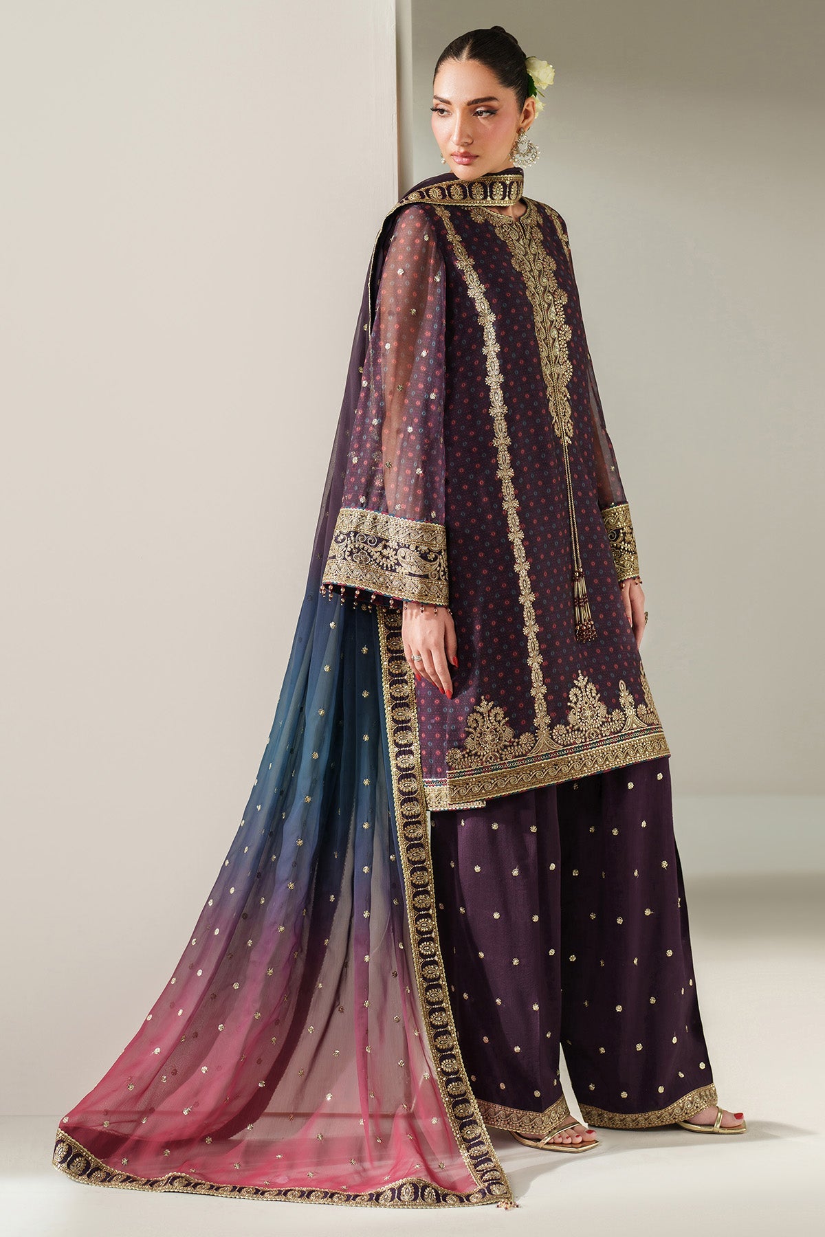 EMBROIDERED CHIFFON UC-3086