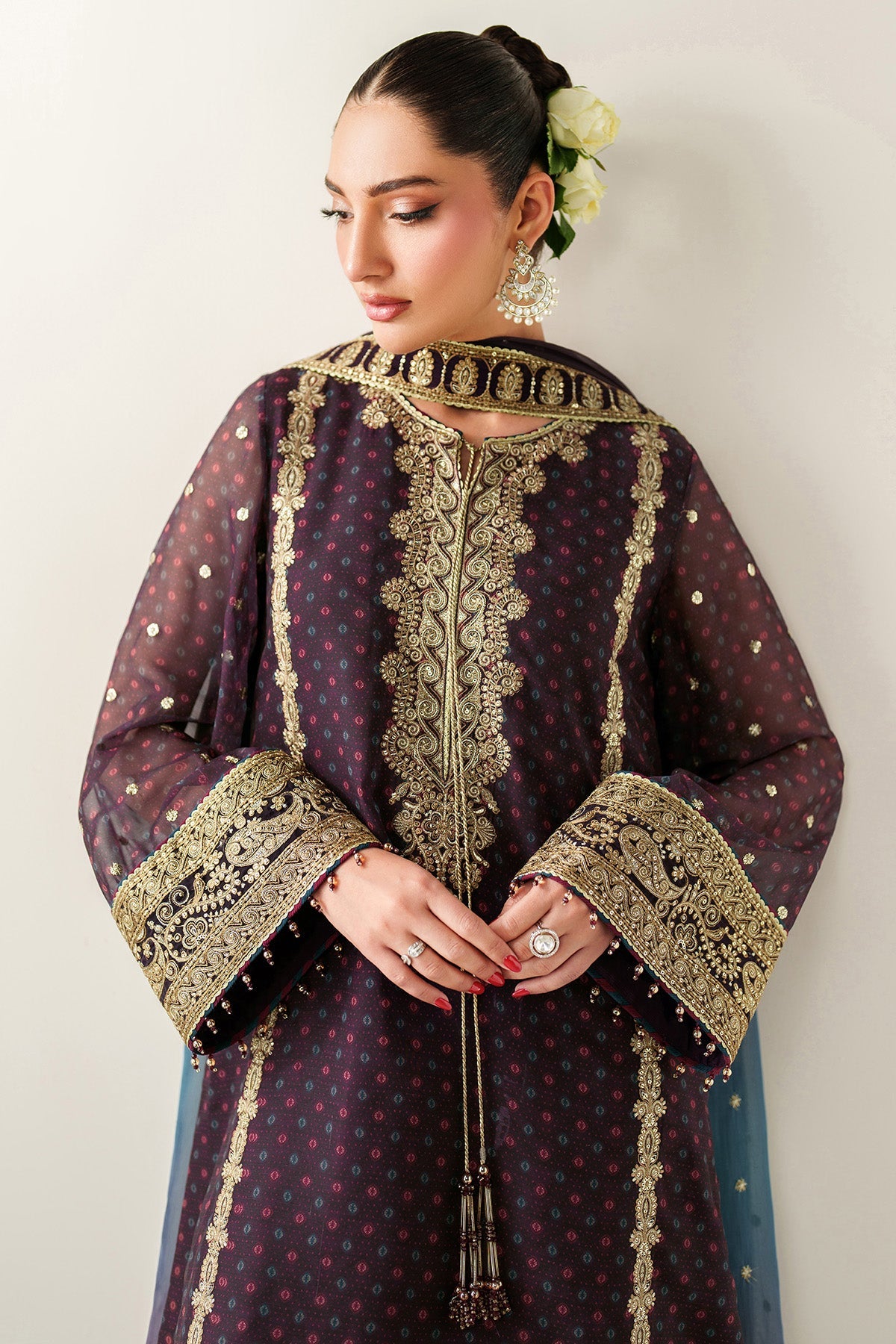 EMBROIDERED CHIFFON UC-3086