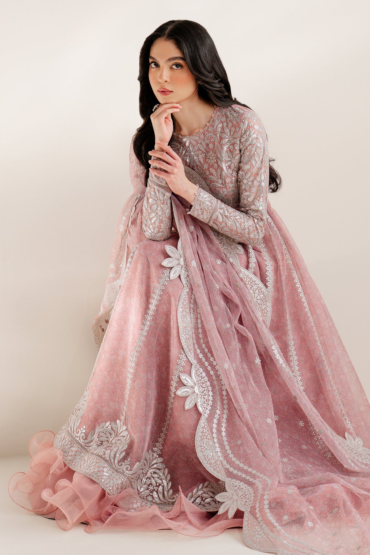 EMBROIDERED CHIFFON UC-3079