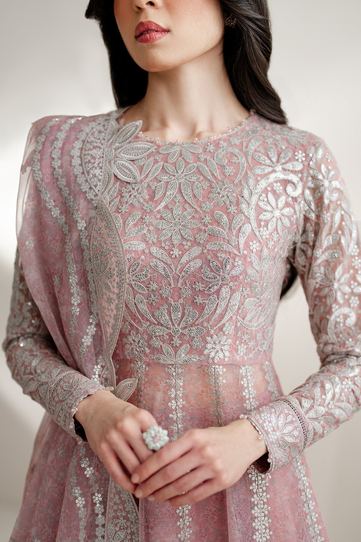 EMBROIDERED CHIFFON UC-3079