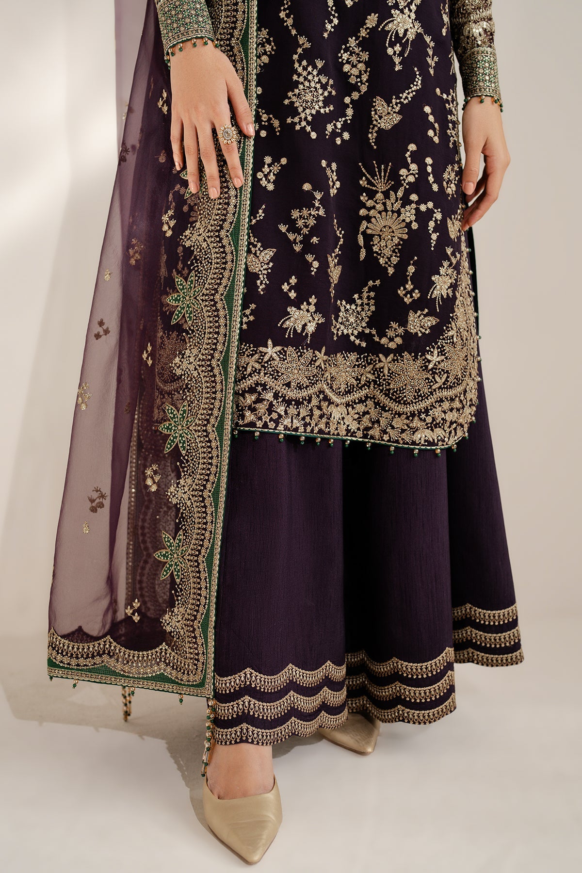 EMBROIDERED CHIFFON UC-3078
