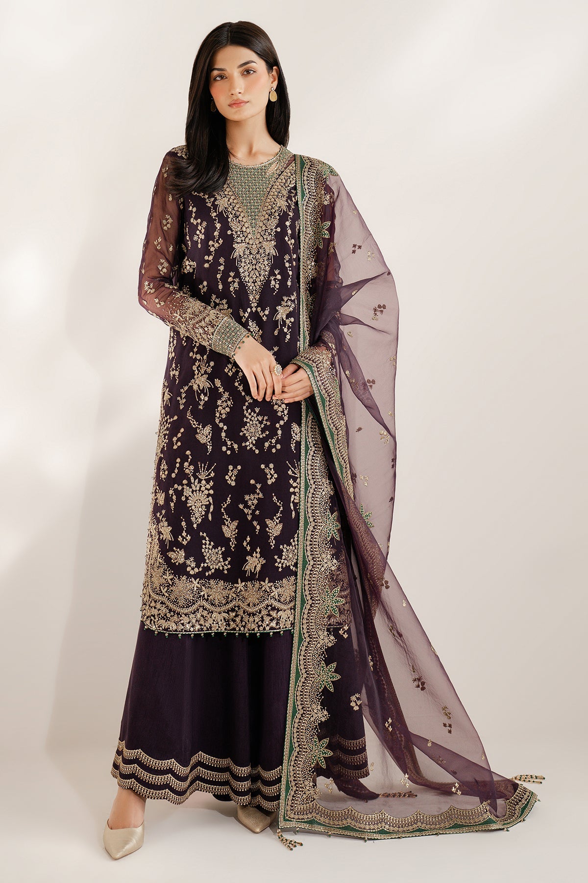 EMBROIDERED CHIFFON UC-3078