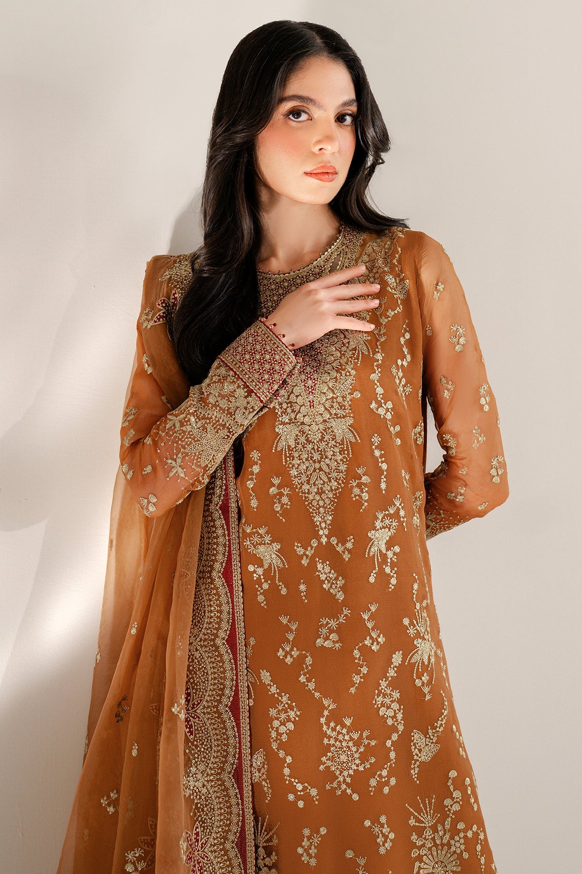 EMBROIDERED CHIFFON UC-3077