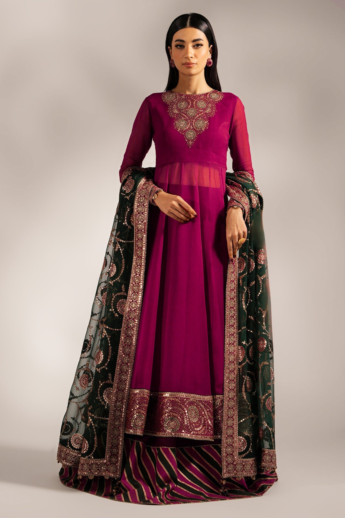 EMBROIDERED CHIFFON UC-3074
