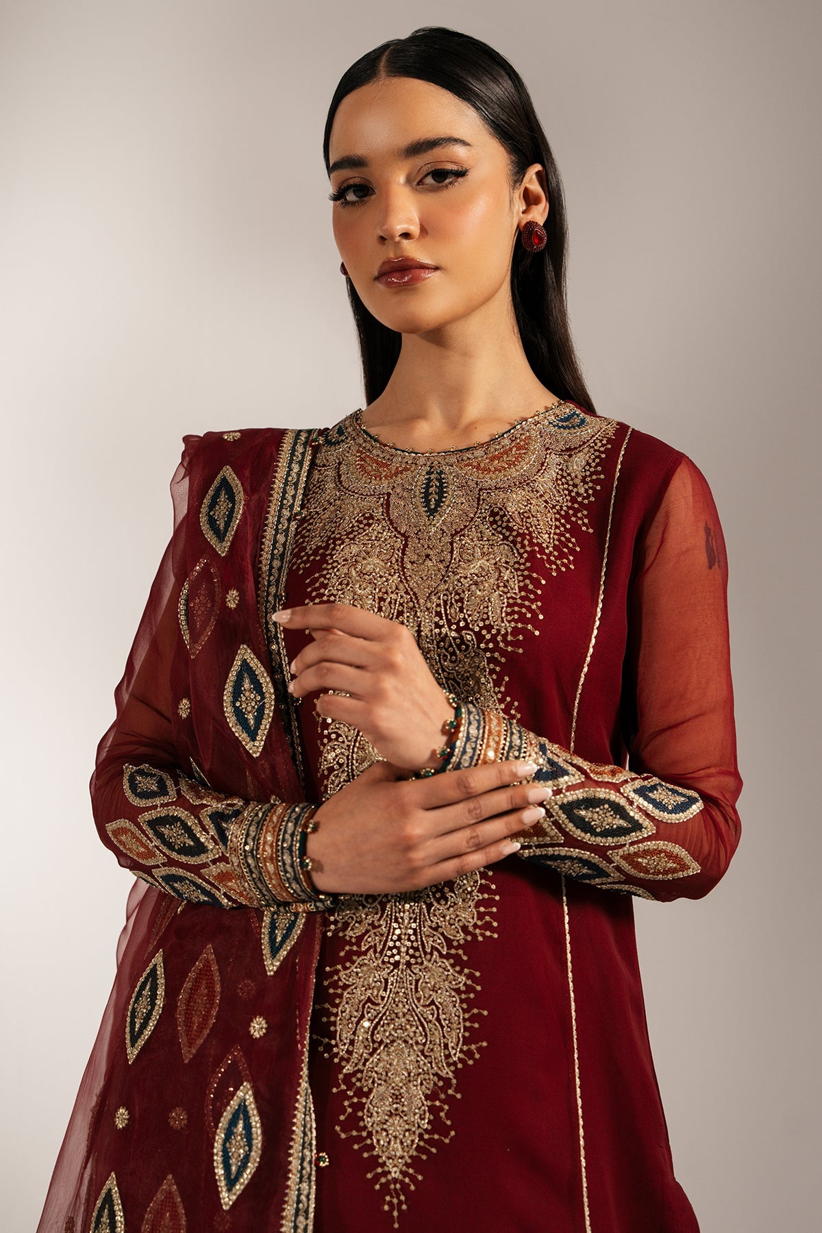 EMBROIDERED CHIFFON UC-3072