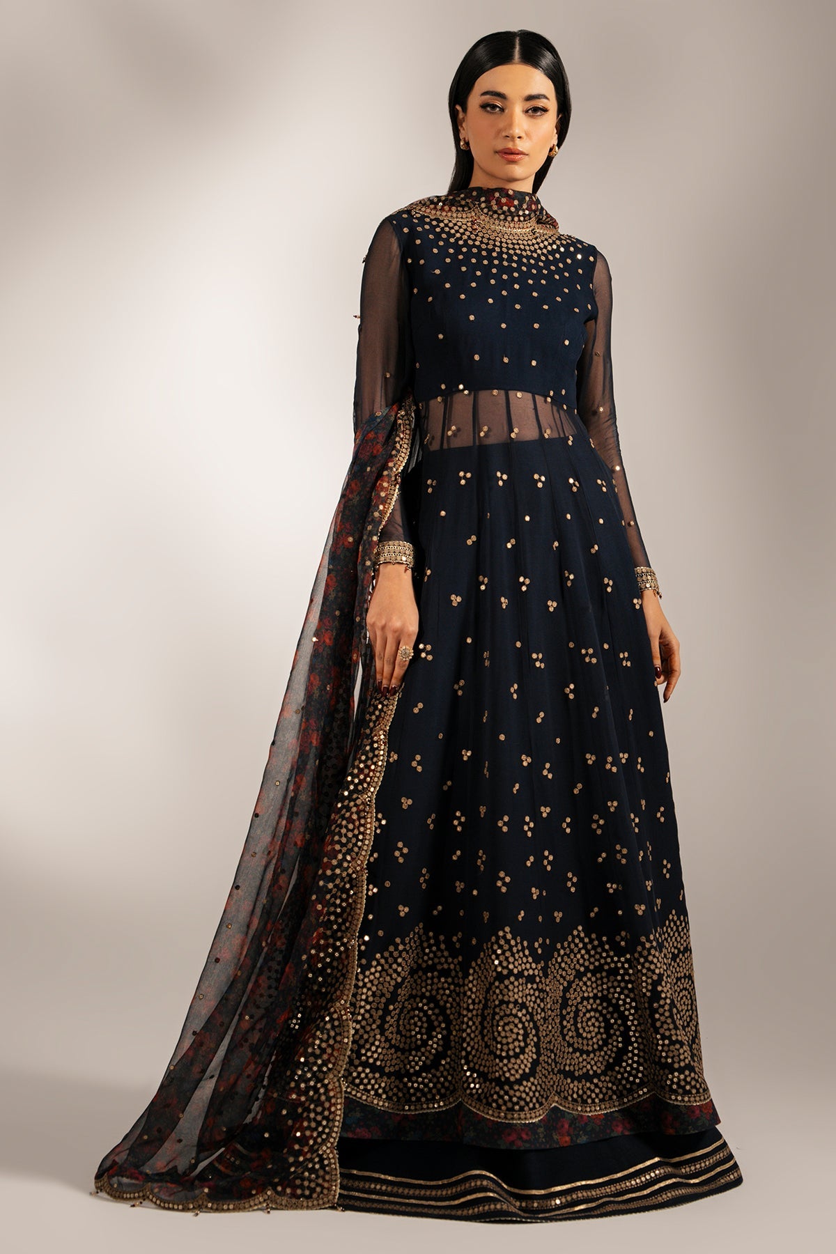 EMBROIDERED CHIFFON UC-3073