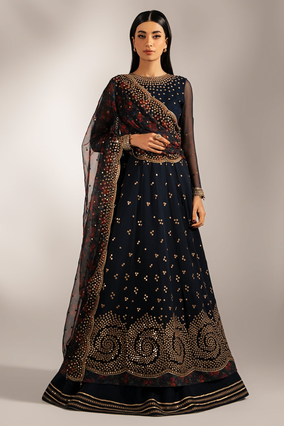 EMBROIDERED CHIFFON UC-3073