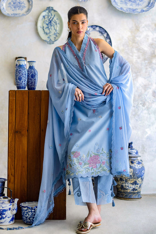 3 Piece Embroidered Lawn Suit with Chiffon Dupatta PM-62052