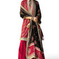 3 Piece Gold Printed Lawn Suit with Zari and Sequins Embroidered Chiffon Dupatta and Dyed Trouser BM-62041