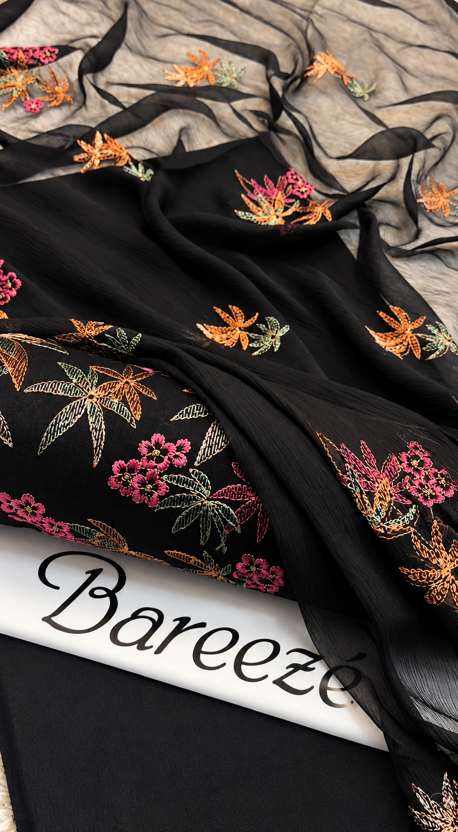 3PC Winter Karandi | Pure Chiffon Dupatta