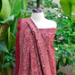 Ajrak Design Dress Red Floral Bel – Organic Dye Hand Block Printed Two-Piece (Lawn)