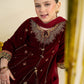 3 Piece Embroidered Velvet Suit