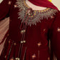 3 Piece Embroidered Velvet Suit