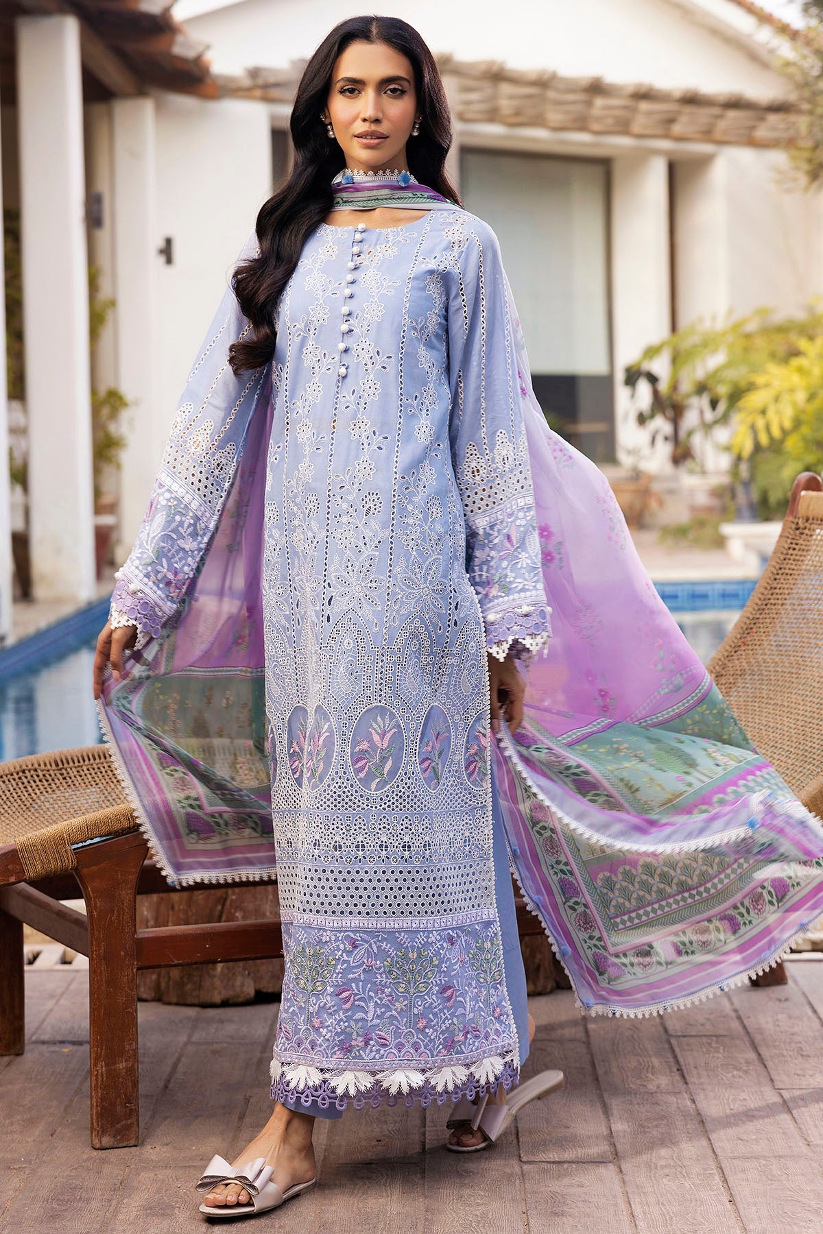 5325-MAELYS EMBROIDERED LAWN UNSTITCHED