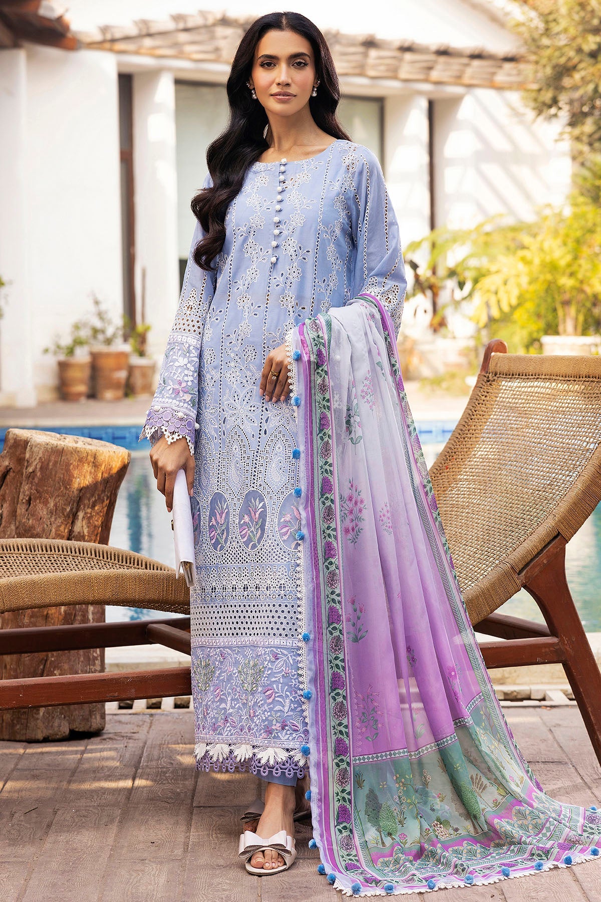 5325-MAELYS EMBROIDERED LAWN UNSTITCHED