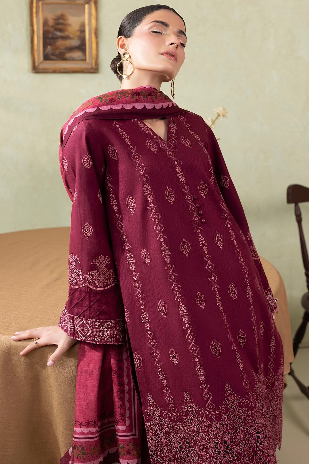5688-ESME EMBROIDERED KHADDAR UNSTITCHED