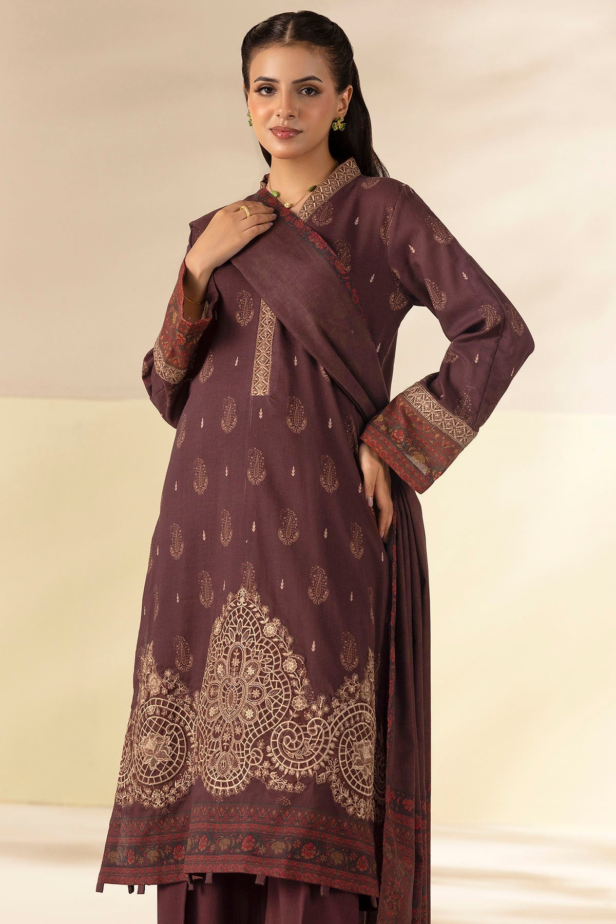 5709-MIDHA DIGITAL PRINTED LINEN UNSTITCHED